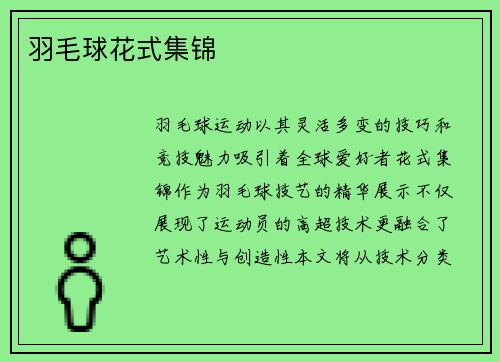 羽毛球花式集锦